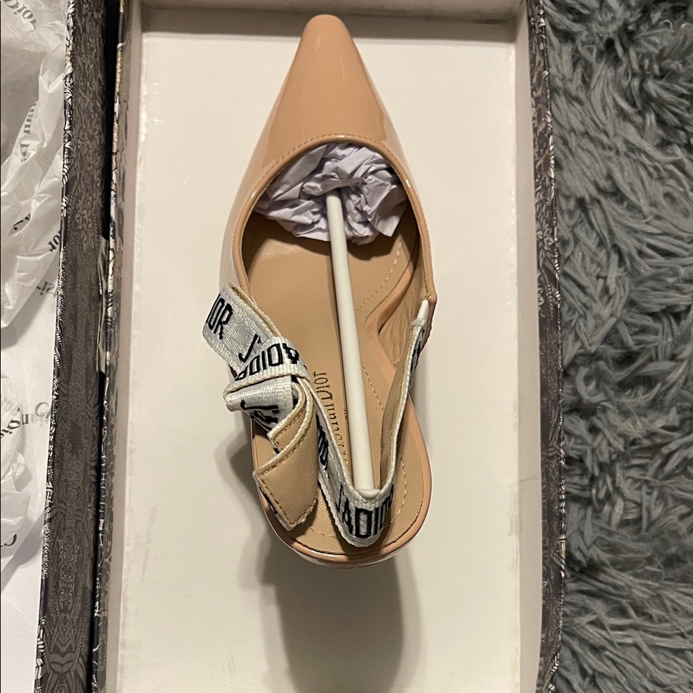 Dior Nude Heels with Signature Strap - Picture 3 of 5